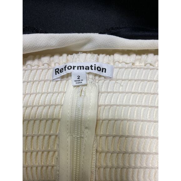 Reformation Black and Cream Blouse - Picture 4 of 5